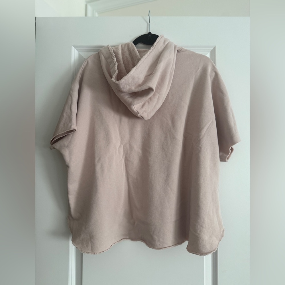 Frank And Eileen Capelet Hoodie pink One Size 100% Cotton Made In USA Sz XS - Picture 6 of 8